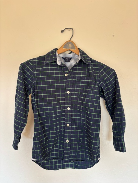 GAP Other - Boys Navy and Green Windowpane Button-Up Shirt